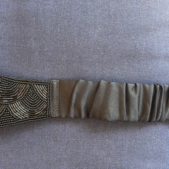 Vintage NOS Anne Klein Black Beaded Belt-Small - Picture 7 of 11